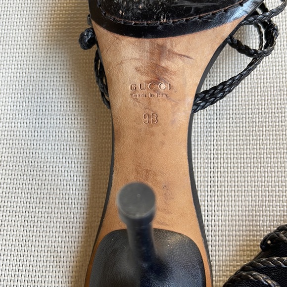 GUCCI ❤️💚 Braided leather&knots slip on sandals - Picture 4 of 4